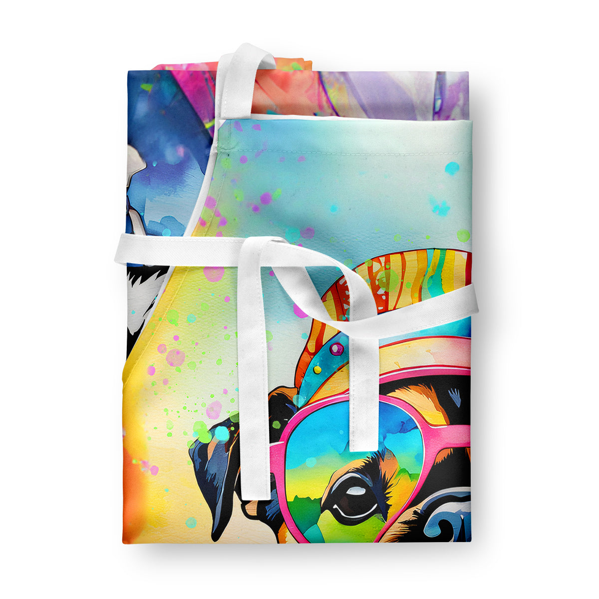 Caroline's Treasures Pug Hippie Dawg Apron – Artist-Designed Kitchen, BBQ & Craft Apron