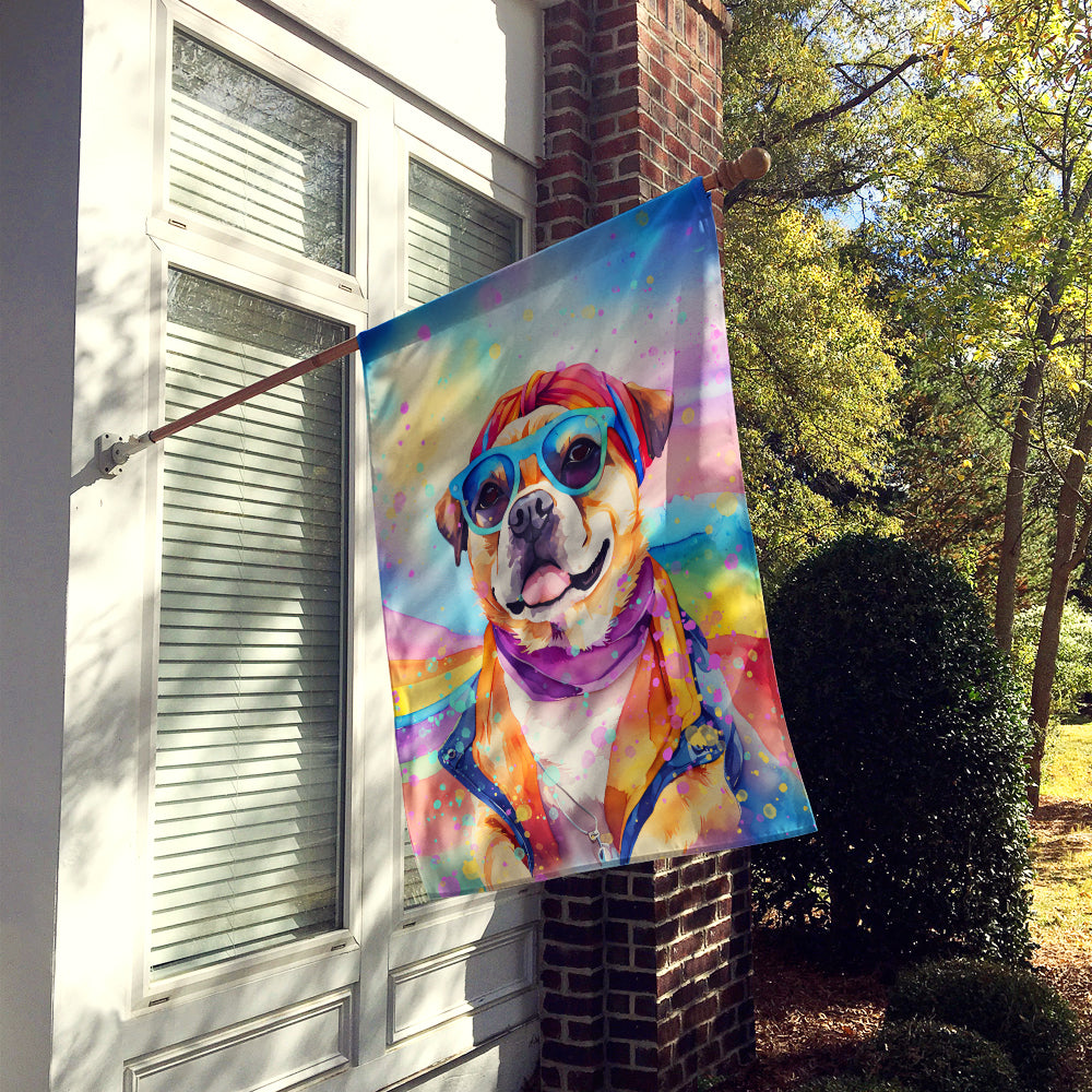 Buy this Pug Hippie Dawg House Flag