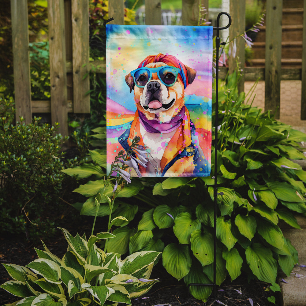 Buy this Pug Hippie Dawg Garden Flag