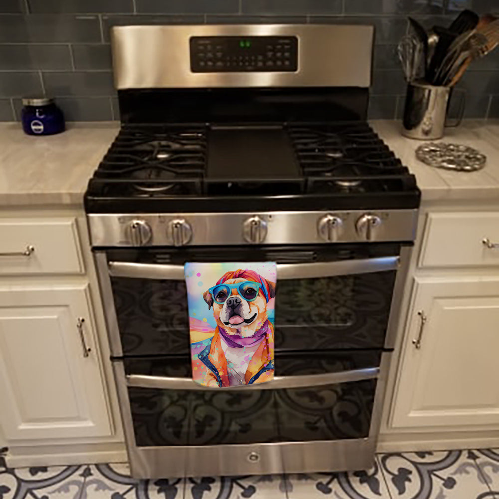 Pug Hippie Dawg Kitchen Towel