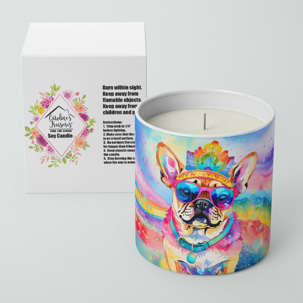 Caroline's Treasures Pug Hippie Dawg Decorative Soy Candle