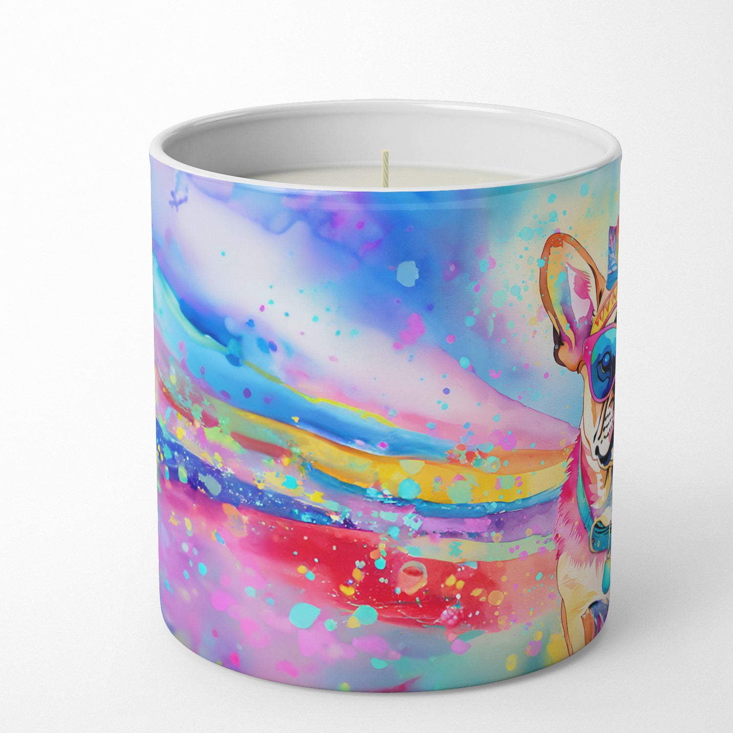 Pug Hippie Dawg Decorative Soy Candle