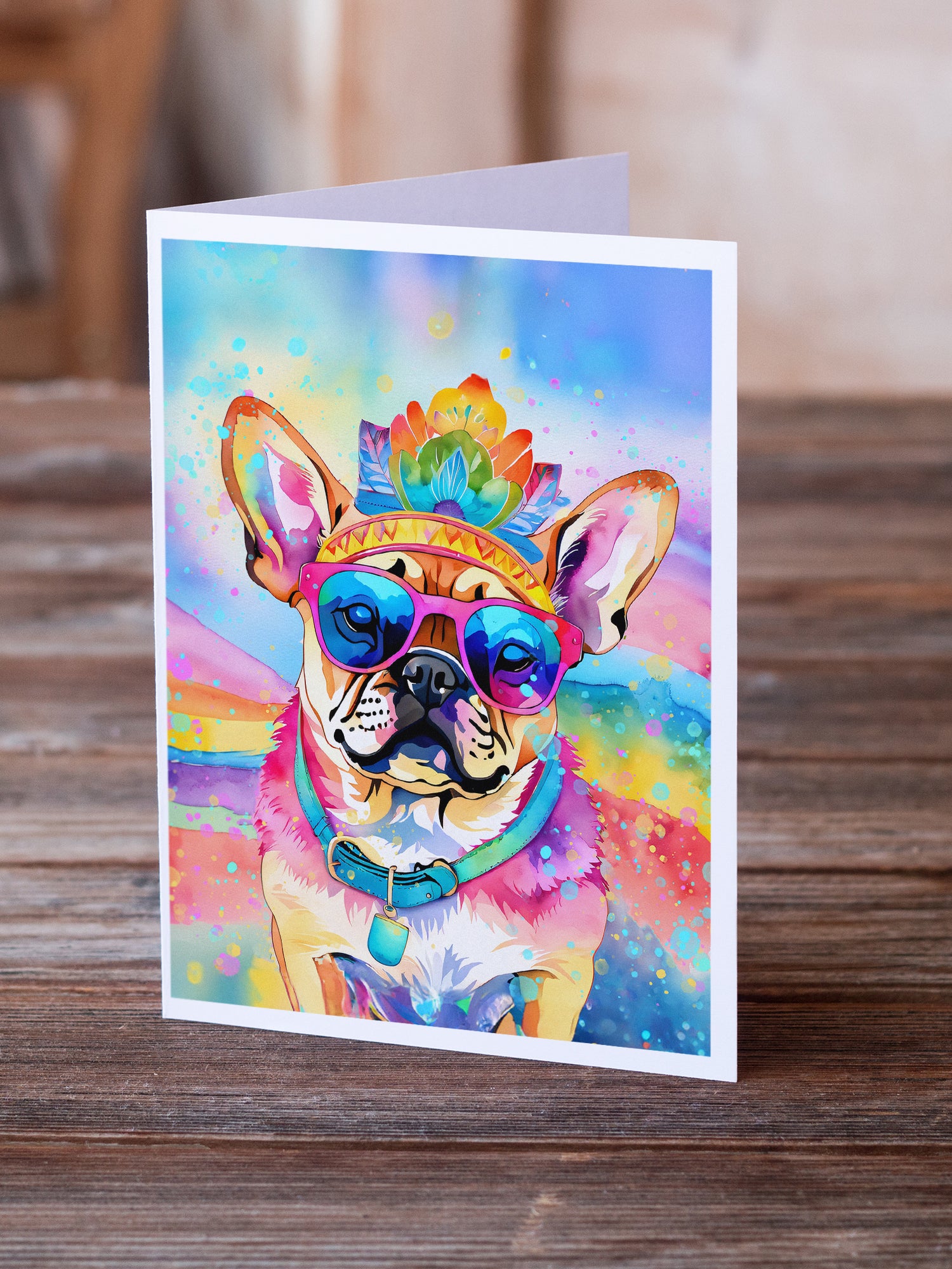 Buy this Pug Hippie Dawg Greeting Cards Pack of 8