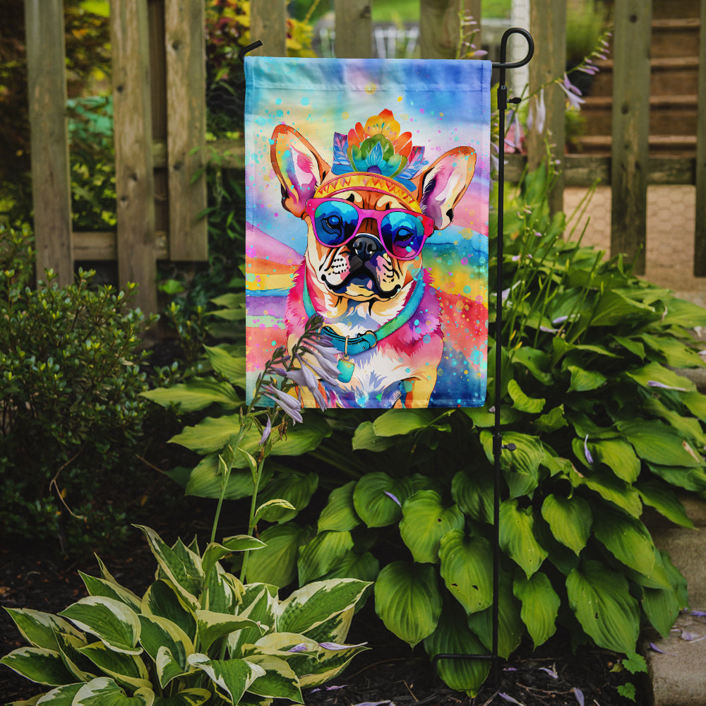 Pug Hippie Dawg Garden Flag
