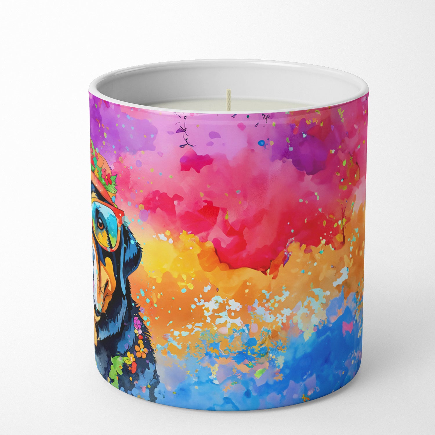 Rottweiler Hippie Dawg Decorative Soy Candle