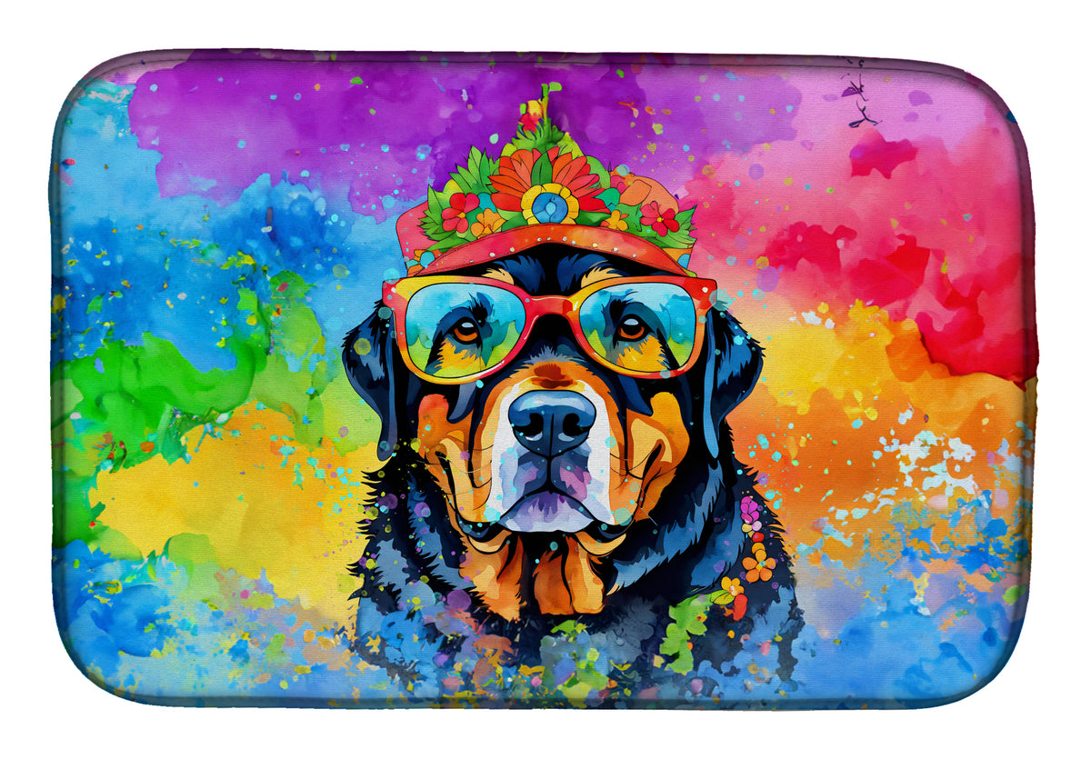 Buy this Rottweiler Hippie Dawg Dish Drying Mat