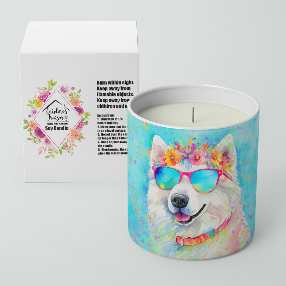 Samoyed Hippie Dawg Decorative Soy Candle