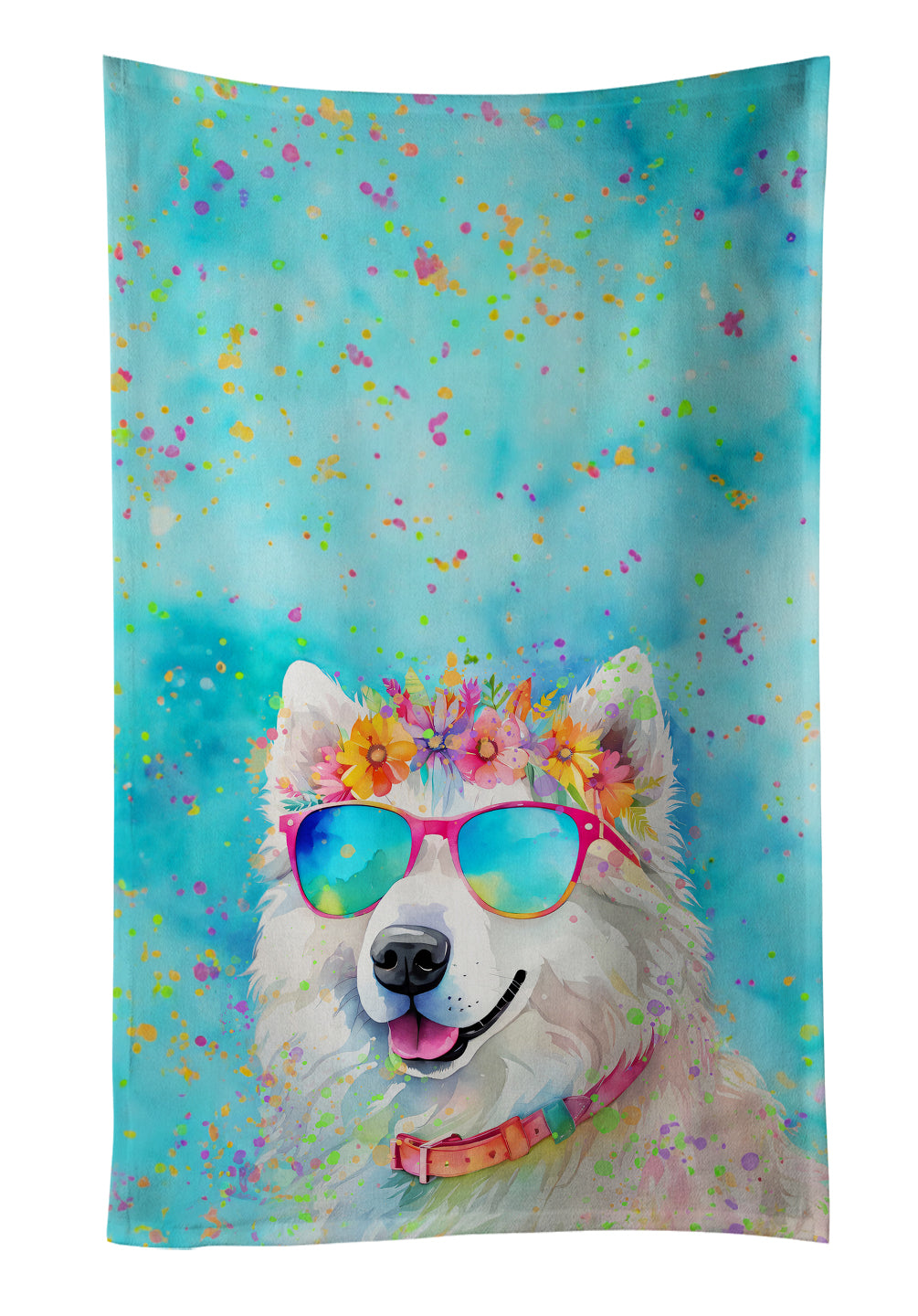 Buy this Samoyed Hippie Dawg Kitchen Towel