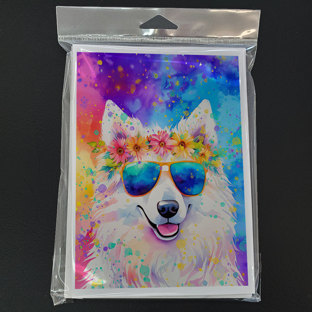 Samoyed Hippie Dawg Greeting Cards Pack of 8