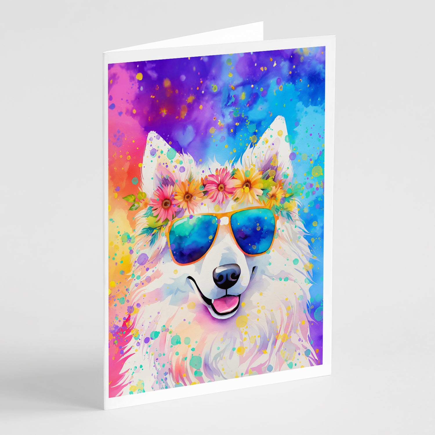 Buy this Samoyed Hippie Dawg Greeting Cards Pack of 8