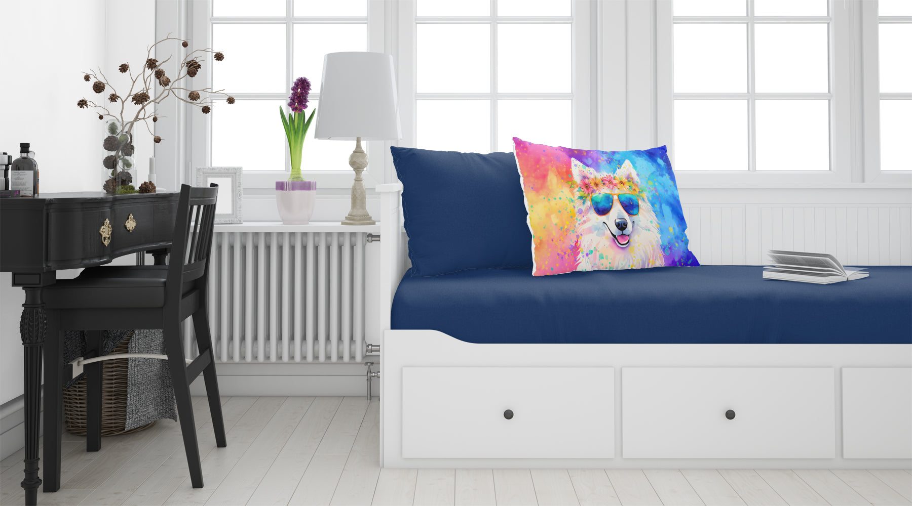 Samoyed Hippie Dawg Standard Pillowcase