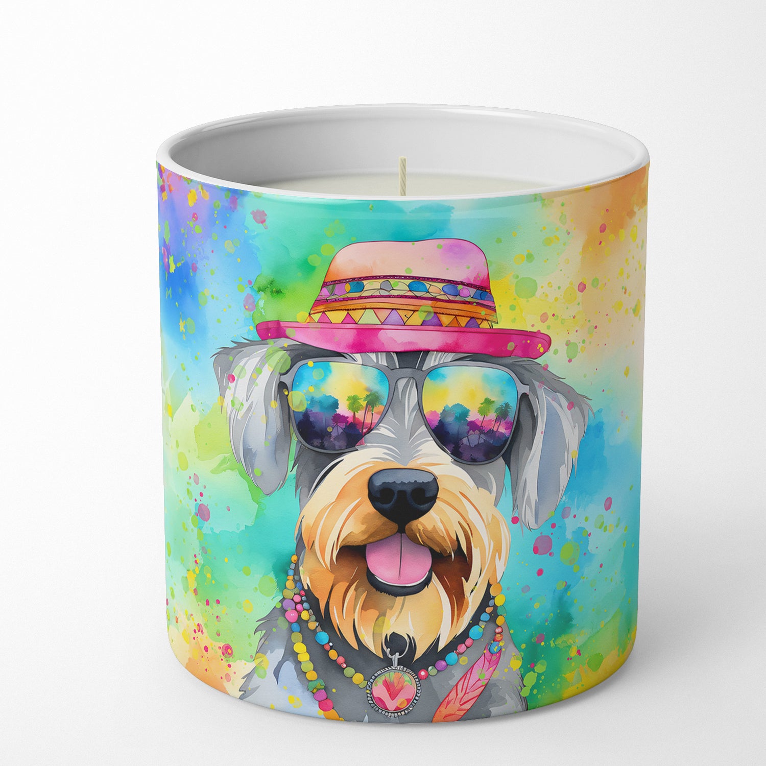 Buy this Schnauzer Hippie Dawg Decorative Soy Candle