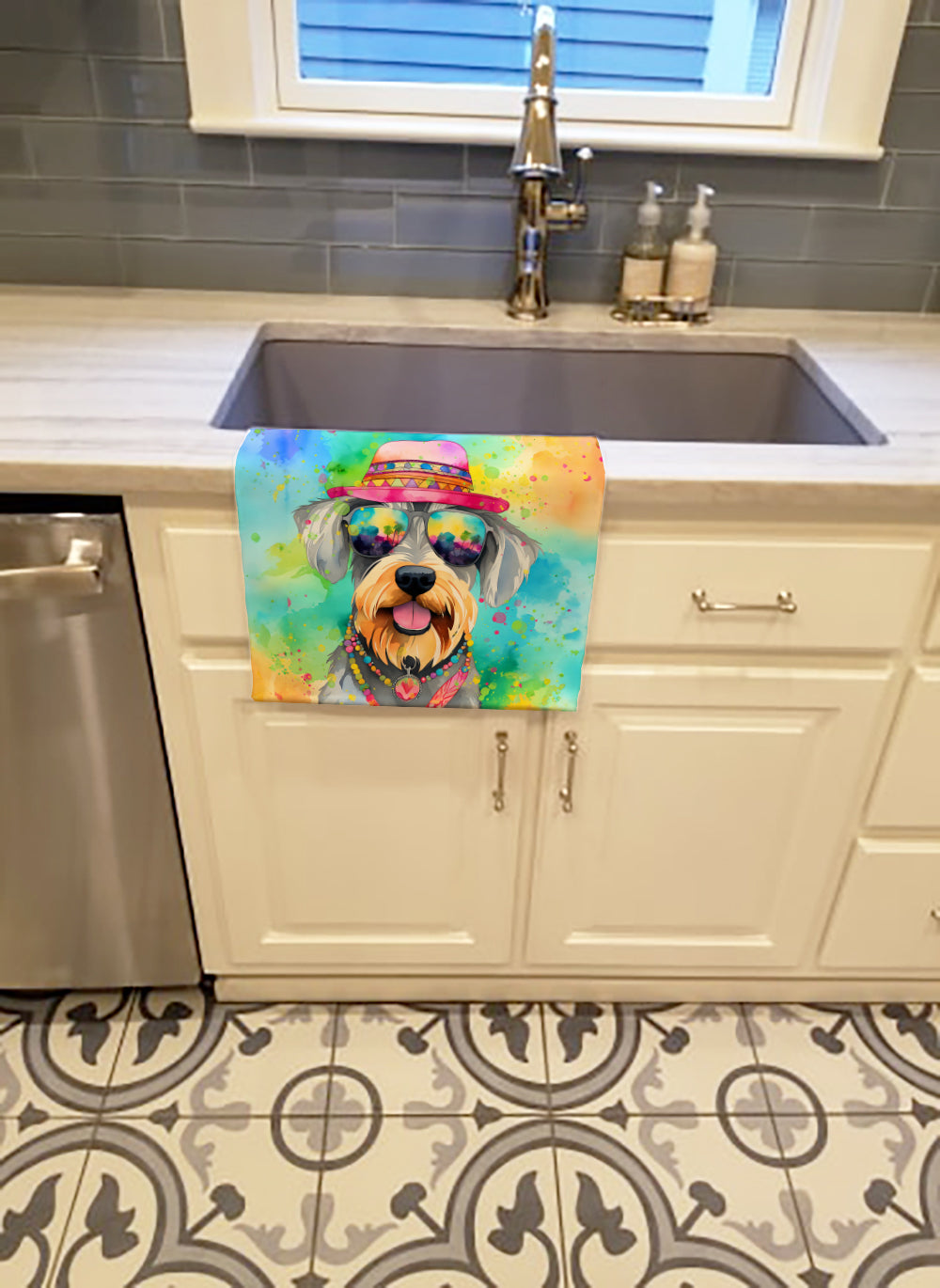 Buy this Schnauzer Hippie Dawg Kitchen Towel