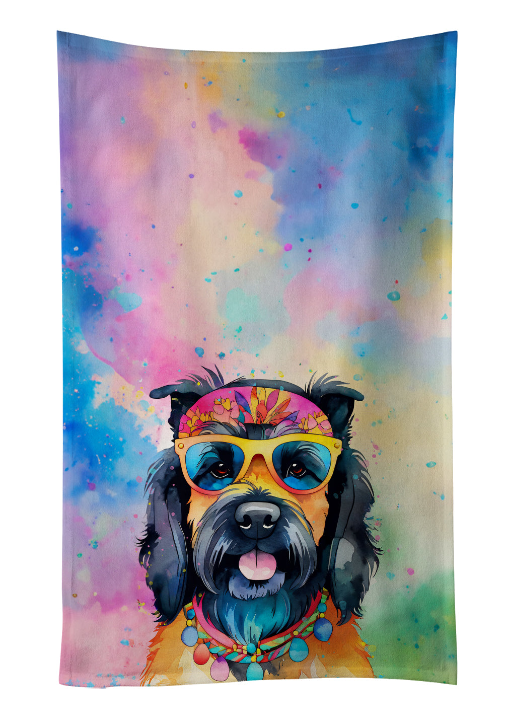 Buy this Scottish Terrier Hippie Dawg Kitchen Towel