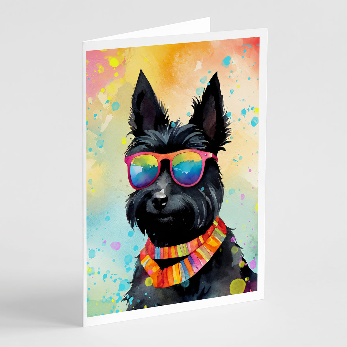 Buy this Scottish Terrier Hippie Dawg Greeting Cards Pack of 8