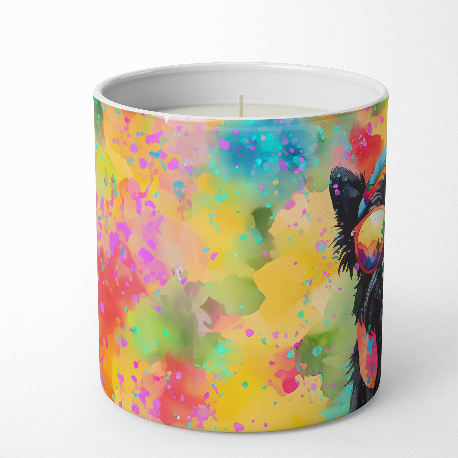 Scottish Terrier Hippie Dawg Decorative Soy Candle