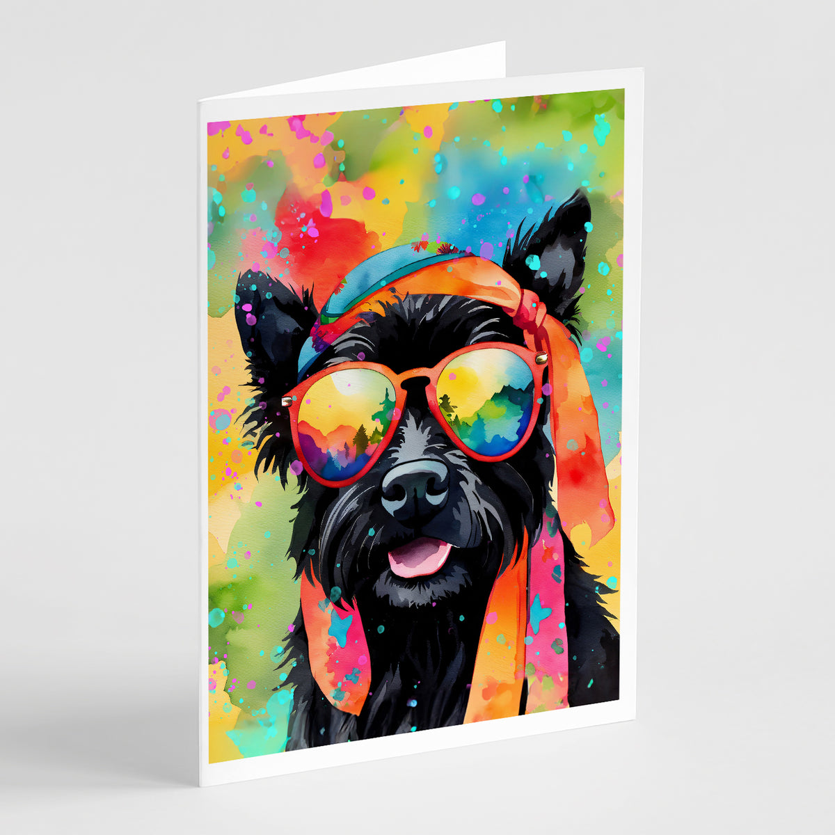 Buy this Scottish Terrier Hippie Dawg Greeting Cards Pack of 8