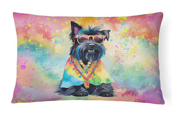 Buy this Scottish Terrier Hippie Dawg Fabric Decorative Pillow