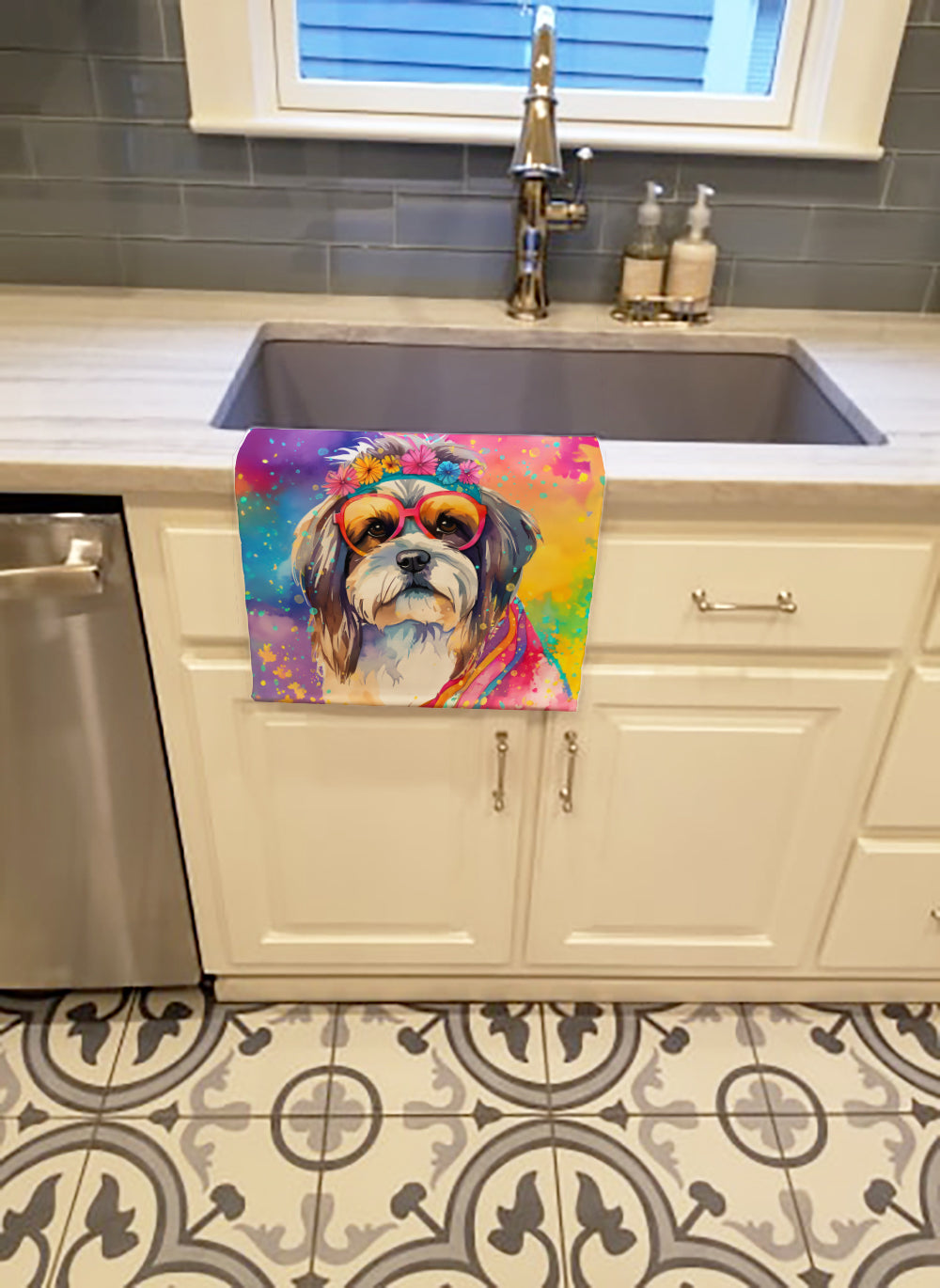 Buy this Shih Tzu Hippie Dawg Kitchen Towel