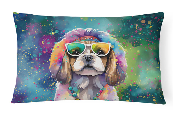 Buy this Shih Tzu Hippie Dawg Fabric Decorative Pillow