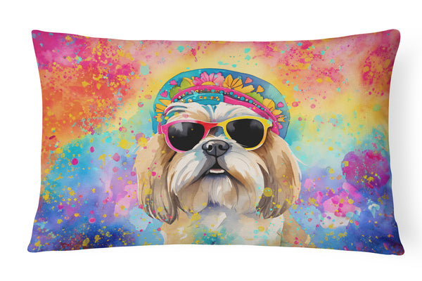 Buy this Shih Tzu Hippie Dawg Fabric Decorative Pillow