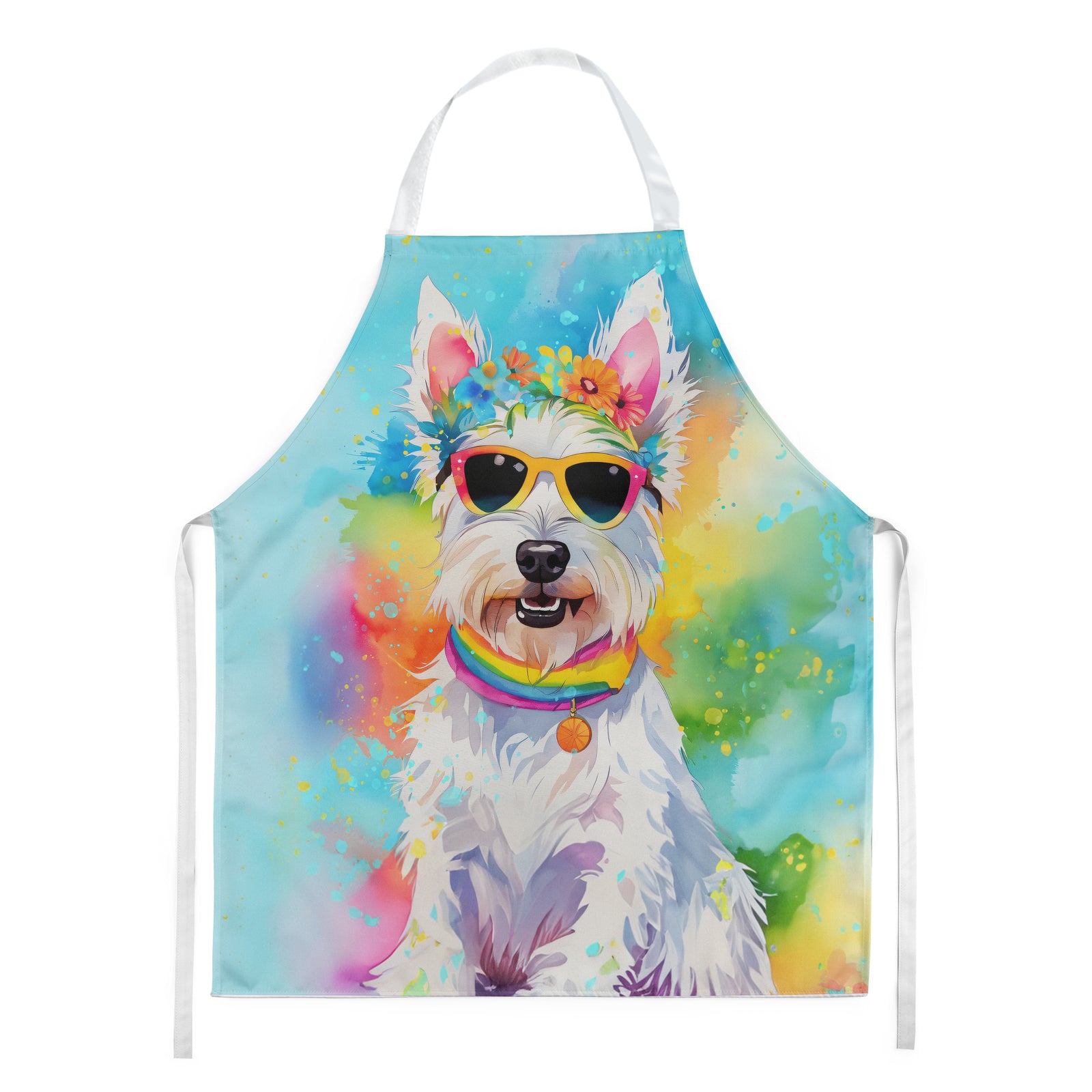 Caroline's Treasures Westie Hippie Dawg Apron – Artist-Designed Kitchen, BBQ & Craft Apron