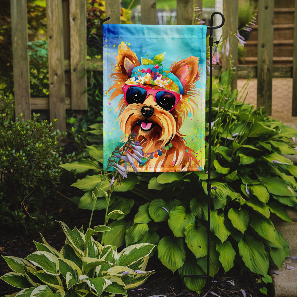 Yorkshire Terrier Hippie Dawg Garden Flag