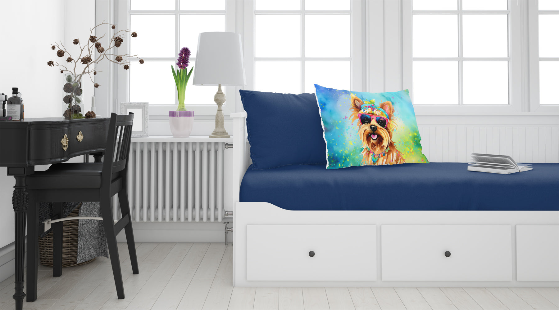 Yorkshire Terrier Hippie Dawg Standard Pillowcase