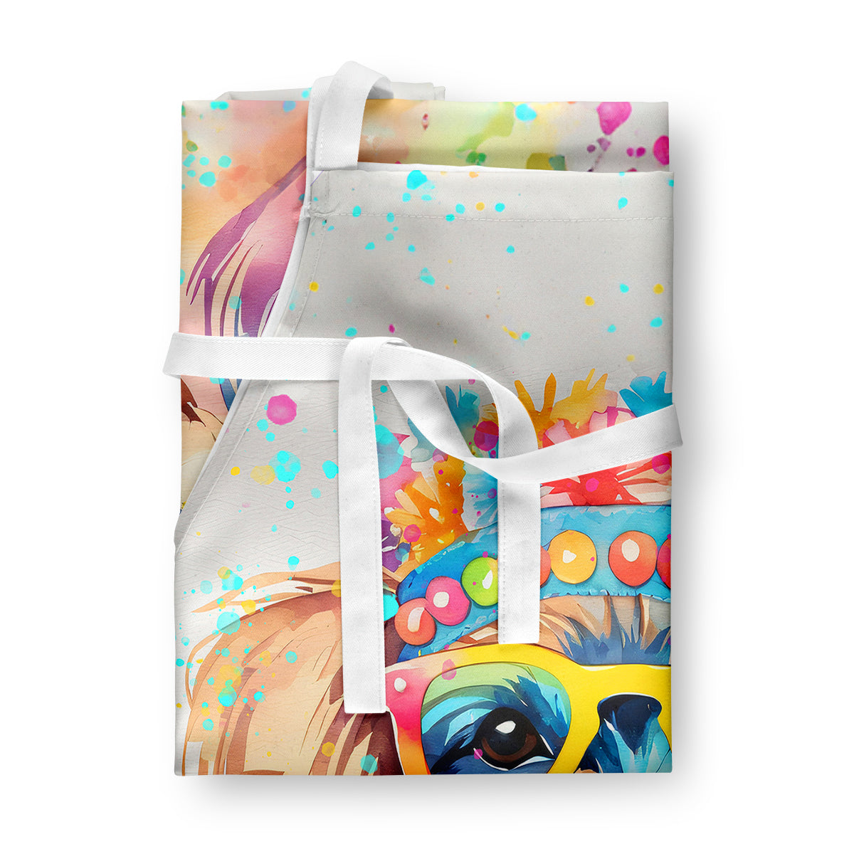 Caroline's Treasures Yorkshire Terrier Hippie Dawg Apron – Artist-Designed Kitchen, BBQ & Craft Apron