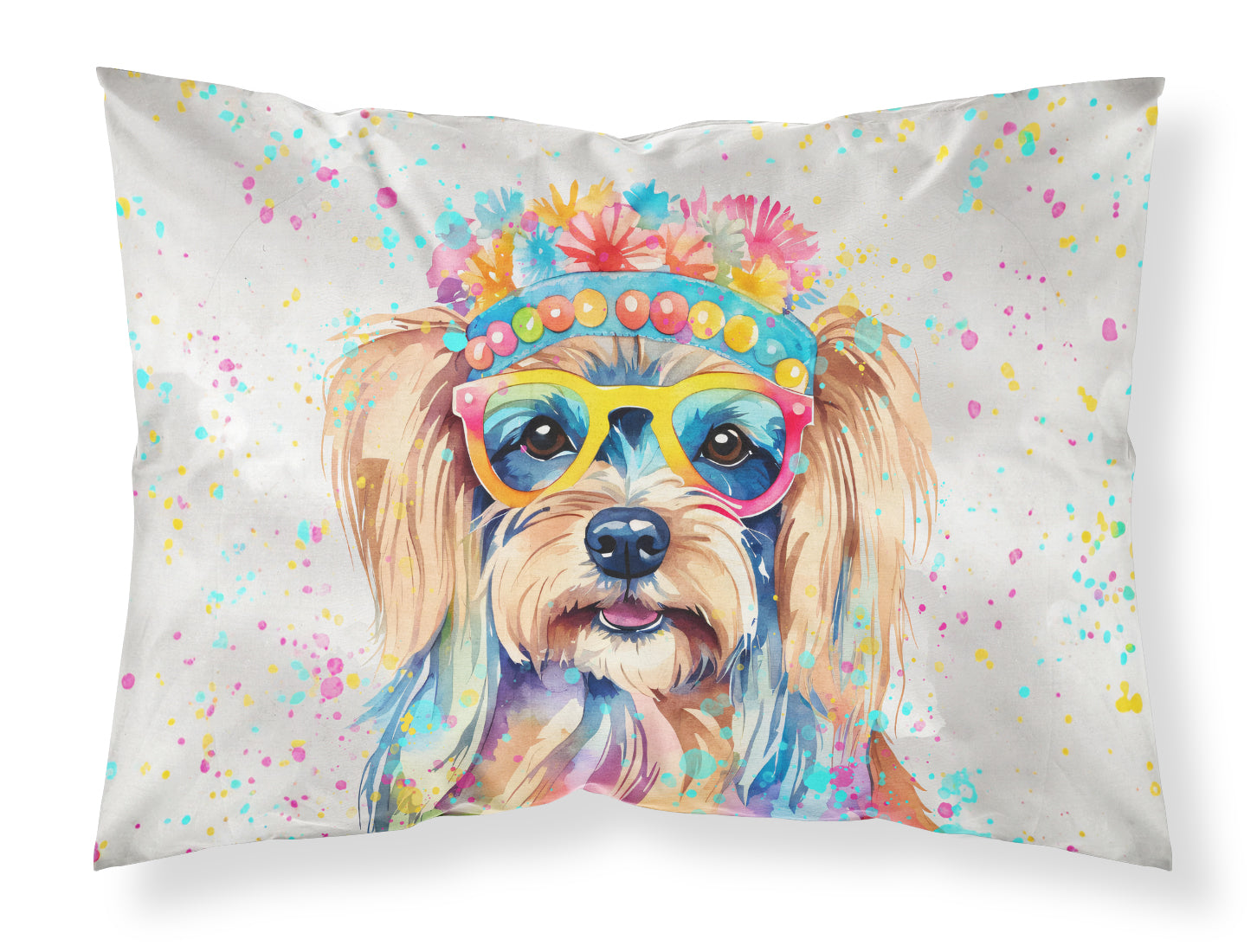 Buy this Yorkshire Terrier Hippie Dawg Standard Pillowcase