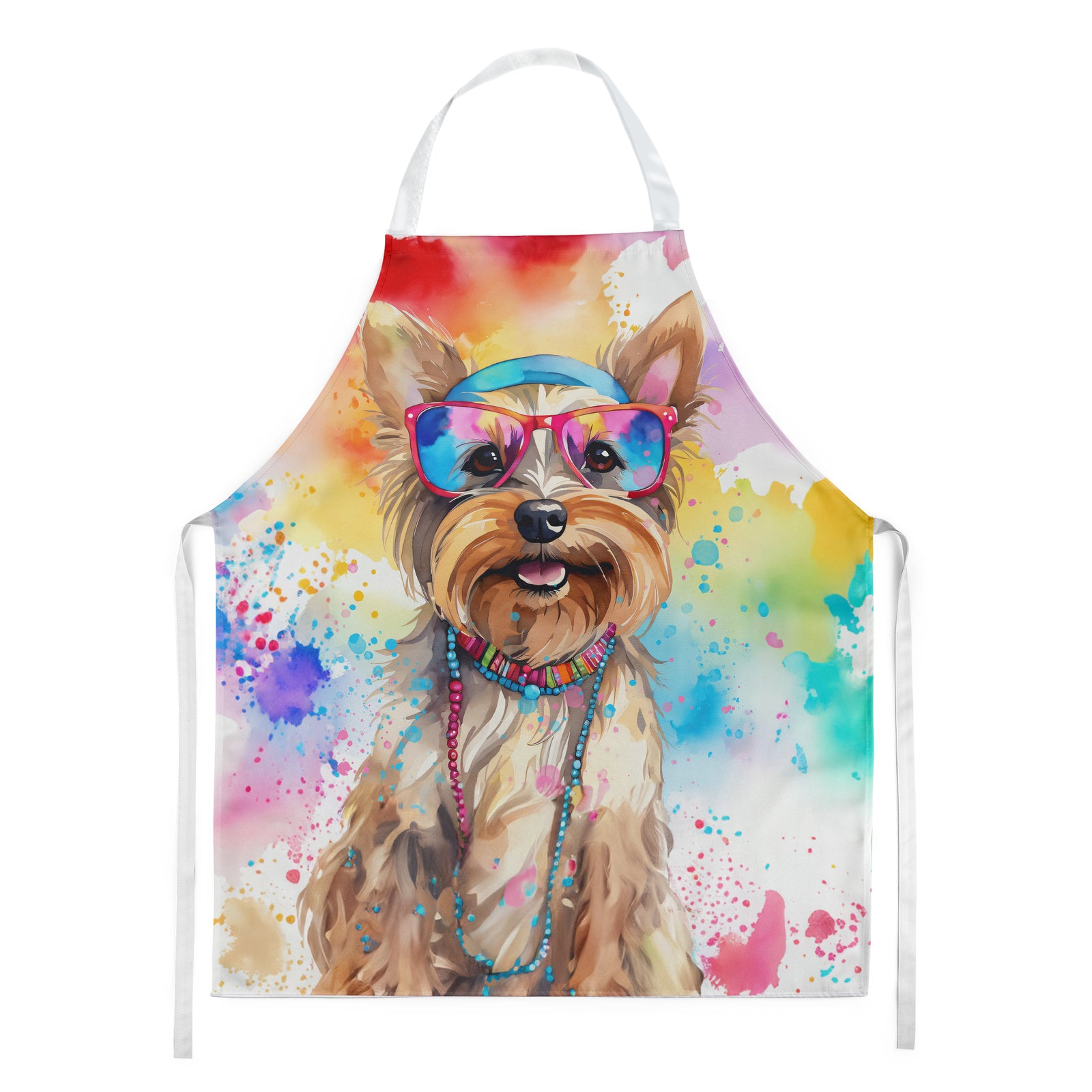 Caroline's Treasures Yorkshire Terrier Hippie Dawg Apron – Artist-Designed Kitchen, BBQ & Craft Apron