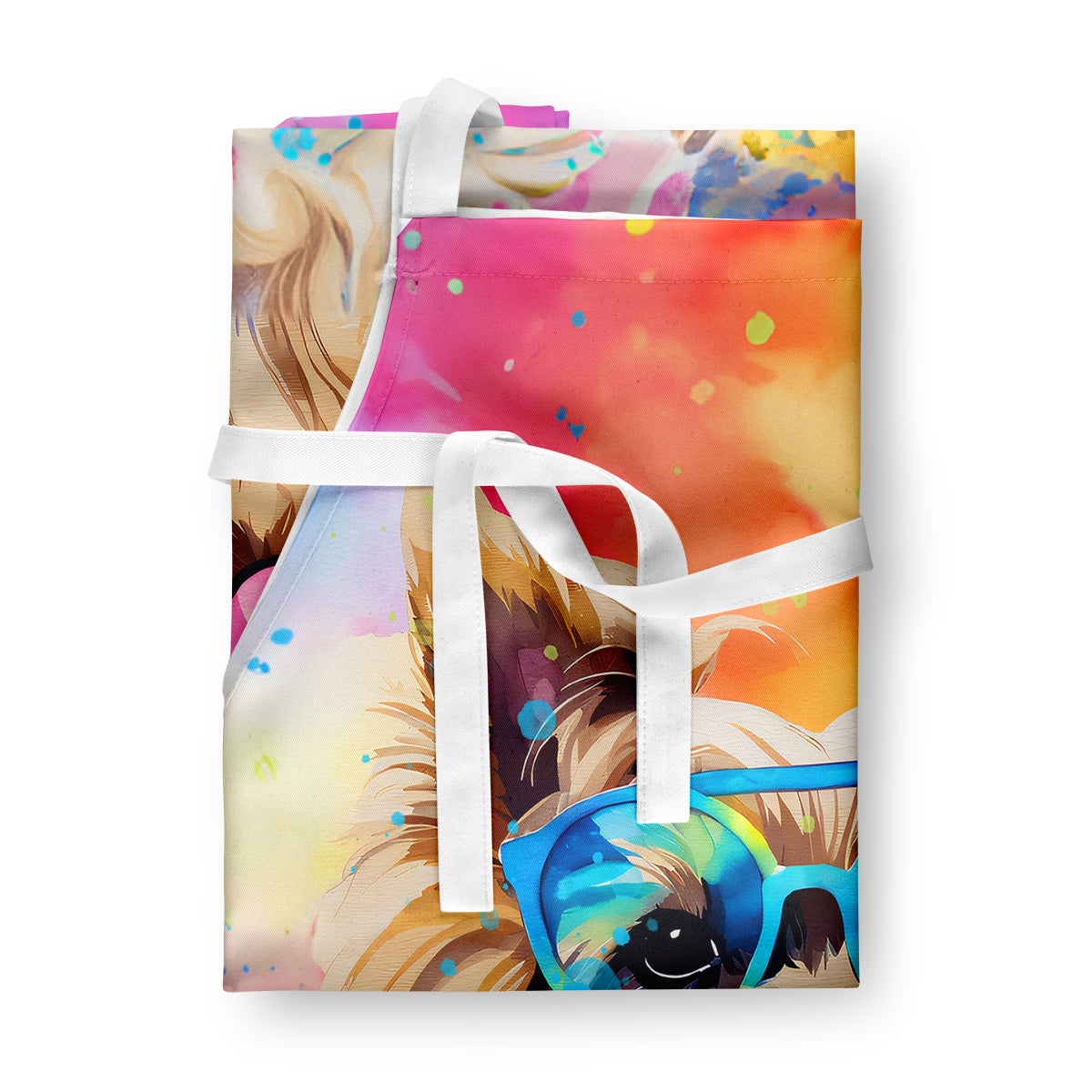 Caroline's Treasures Yorkshire Terrier Hippie Dawg Apron – Artist-Designed Kitchen, BBQ & Craft Apron