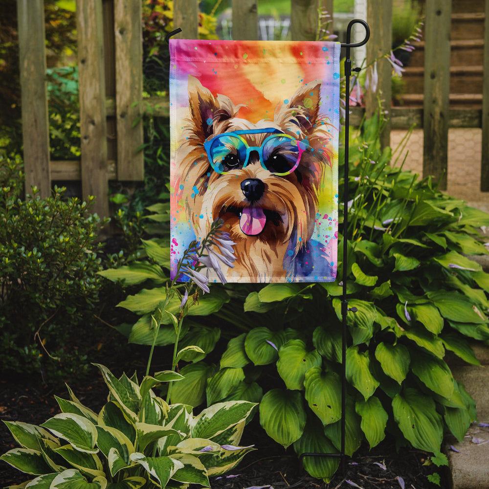Buy this Yorkshire Terrier Hippie Dawg Garden Flag