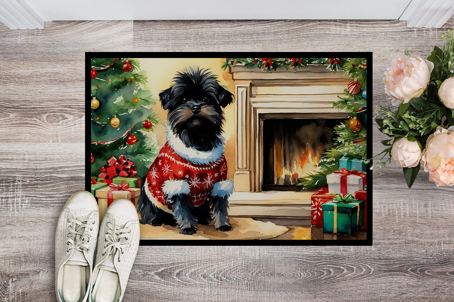 Buy this Affenpinscher Cozy Christmas Doormat