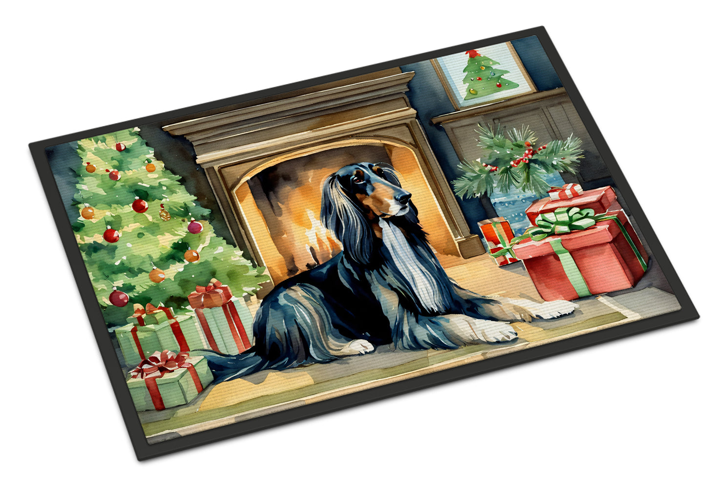 Buy this Afghan Hound Cozy Christmas Doormat
