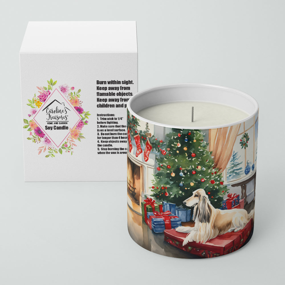Afghan Hound Cozy Christmas Decorative Soy Candle