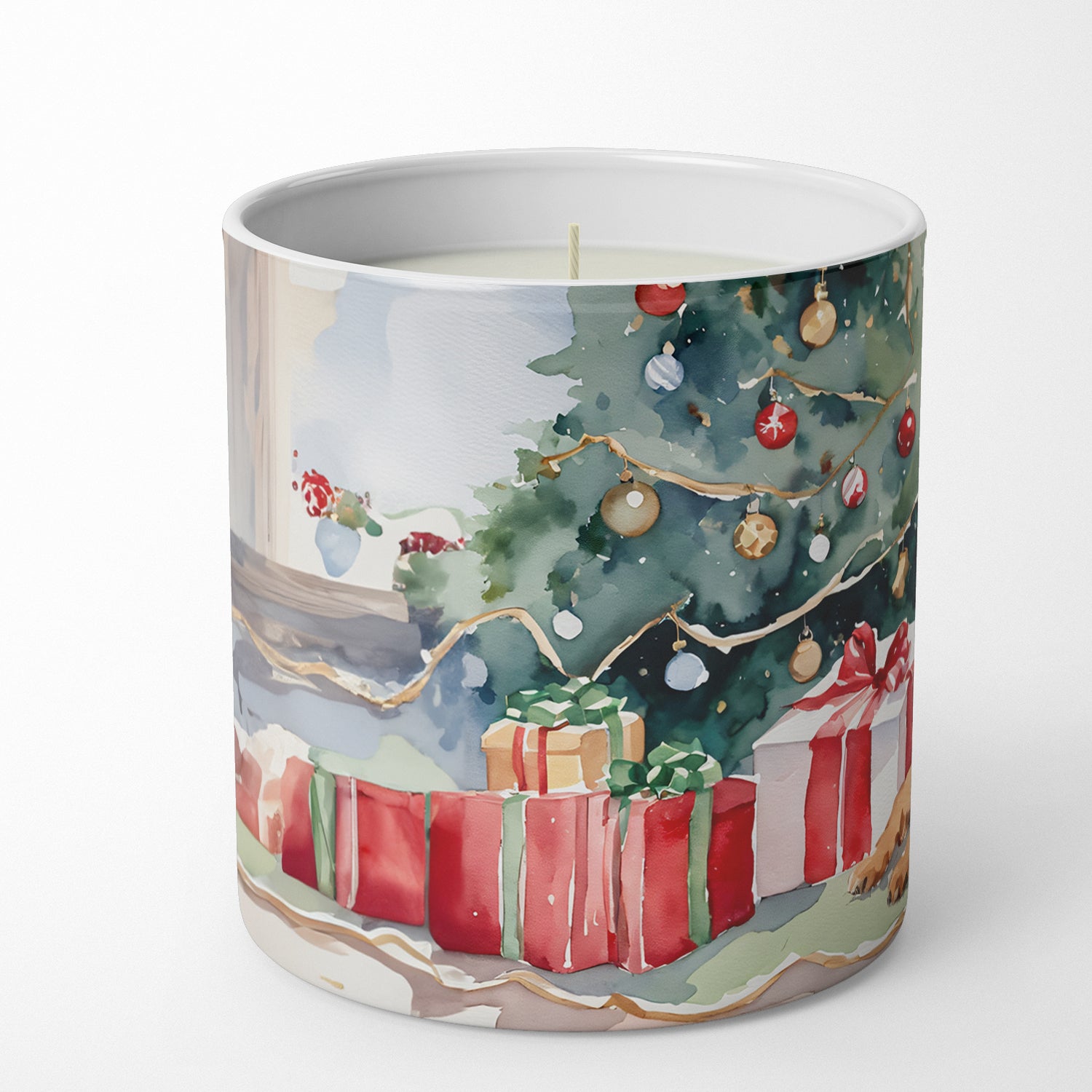 Airedale Terrier Cozy Christmas Decorative Soy Candle