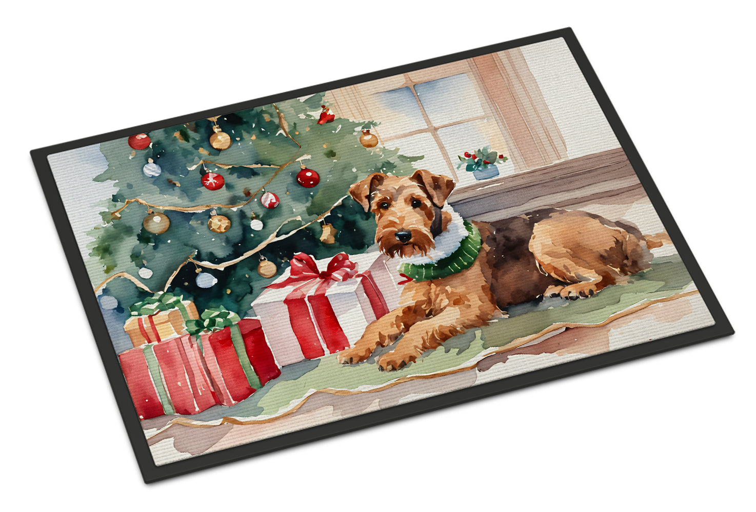 Buy this Airedale Terrier Cozy Christmas Doormat