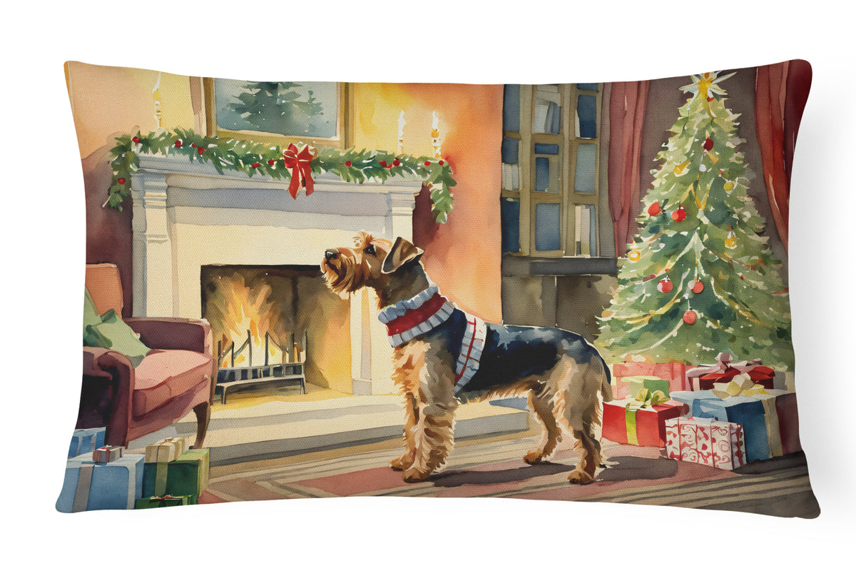 Buy this Airedale Terrier Cozy Christmas Throw Pillow