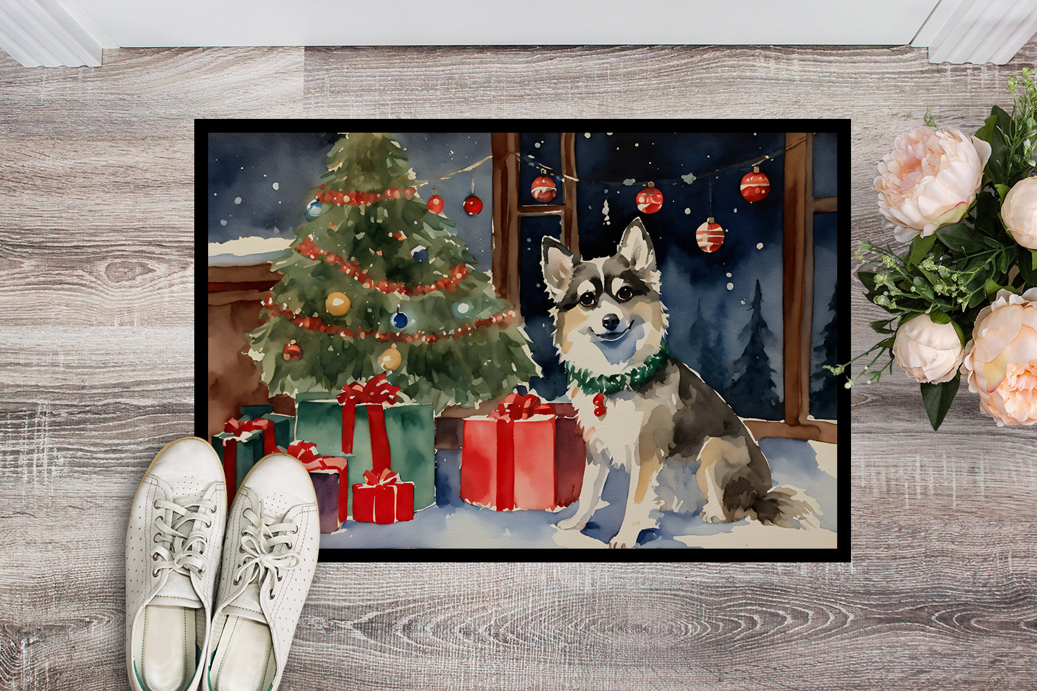 Buy this Alaskan Klee Kai Cozy Christmas Doormat