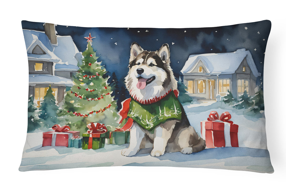 Buy this Alaskan Malamute Cozy Christmas Throw Pillow