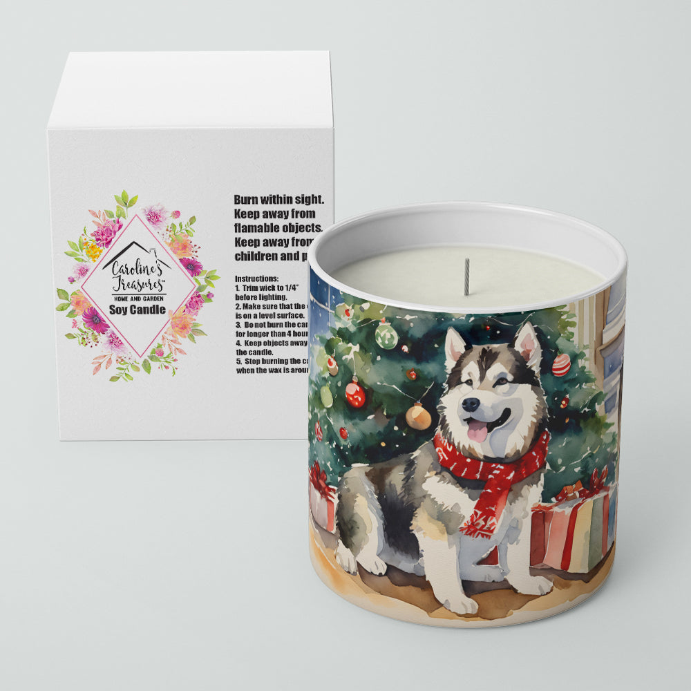 Buy this Alaskan Malamute Cozy Christmas Decorative Soy Candle
