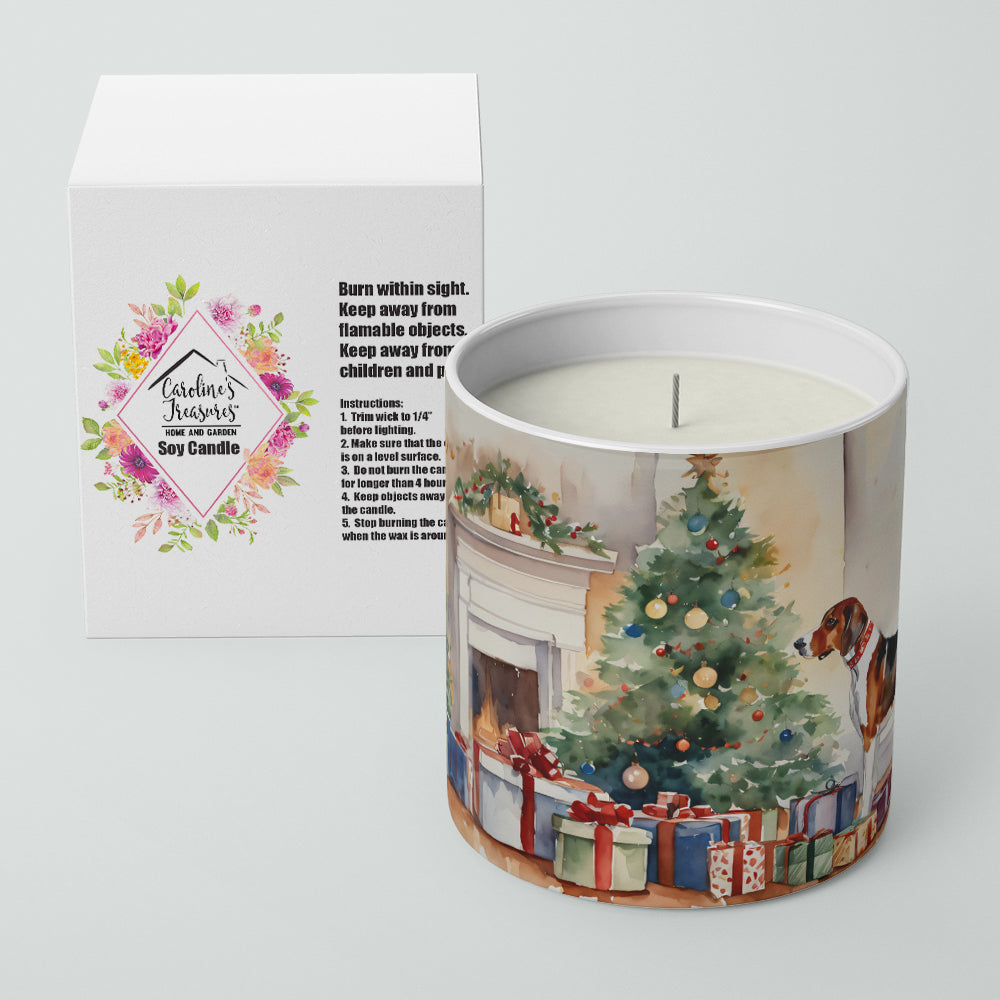 American English Coonhound Cozy Christmas Decorative Soy Candle