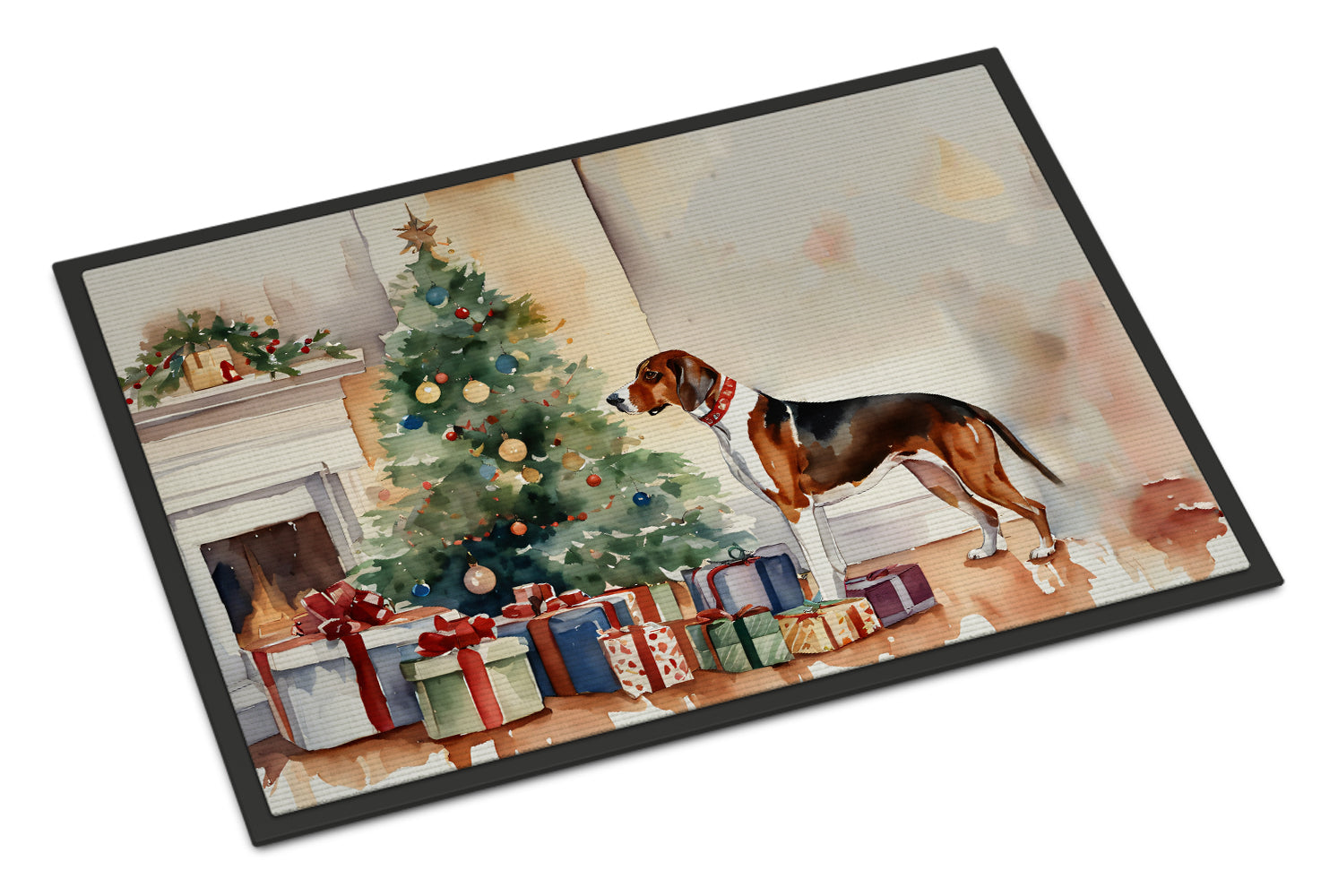 Buy this American English Coonhound Cozy Christmas Doormat