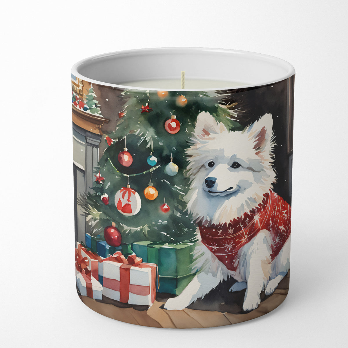 Buy this American Eskimo Cozy Christmas Decorative Soy Candle