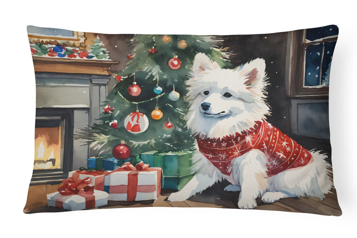 Buy this American Eskimo Cozy Christmas Throw Pillow