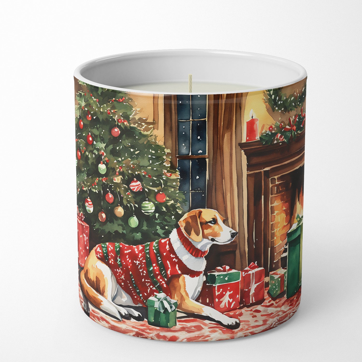 Buy this American Foxhound Cozy Christmas Decorative Soy Candle