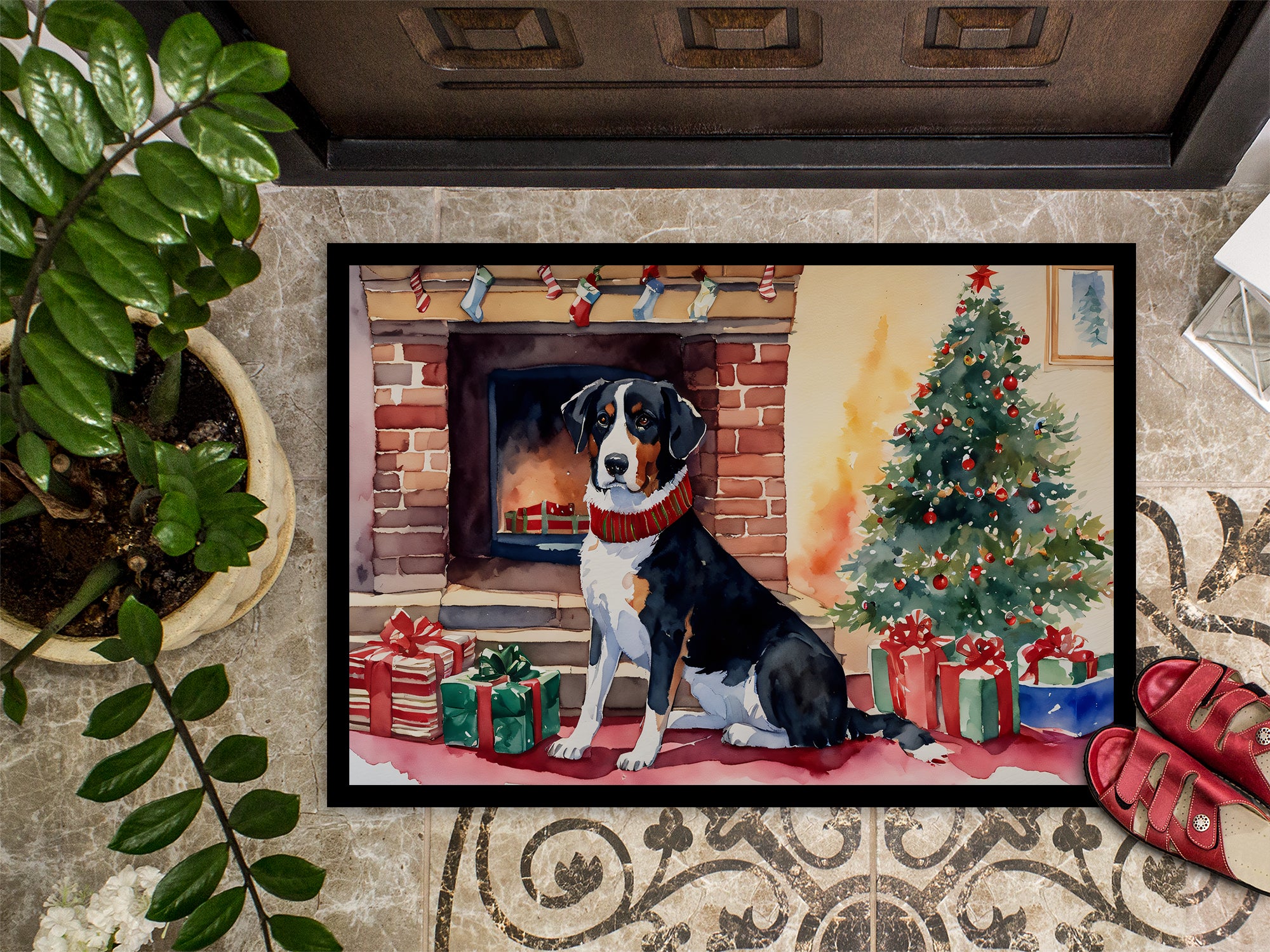 Appenzeller Sennenhund Cozy Christmas Doormat