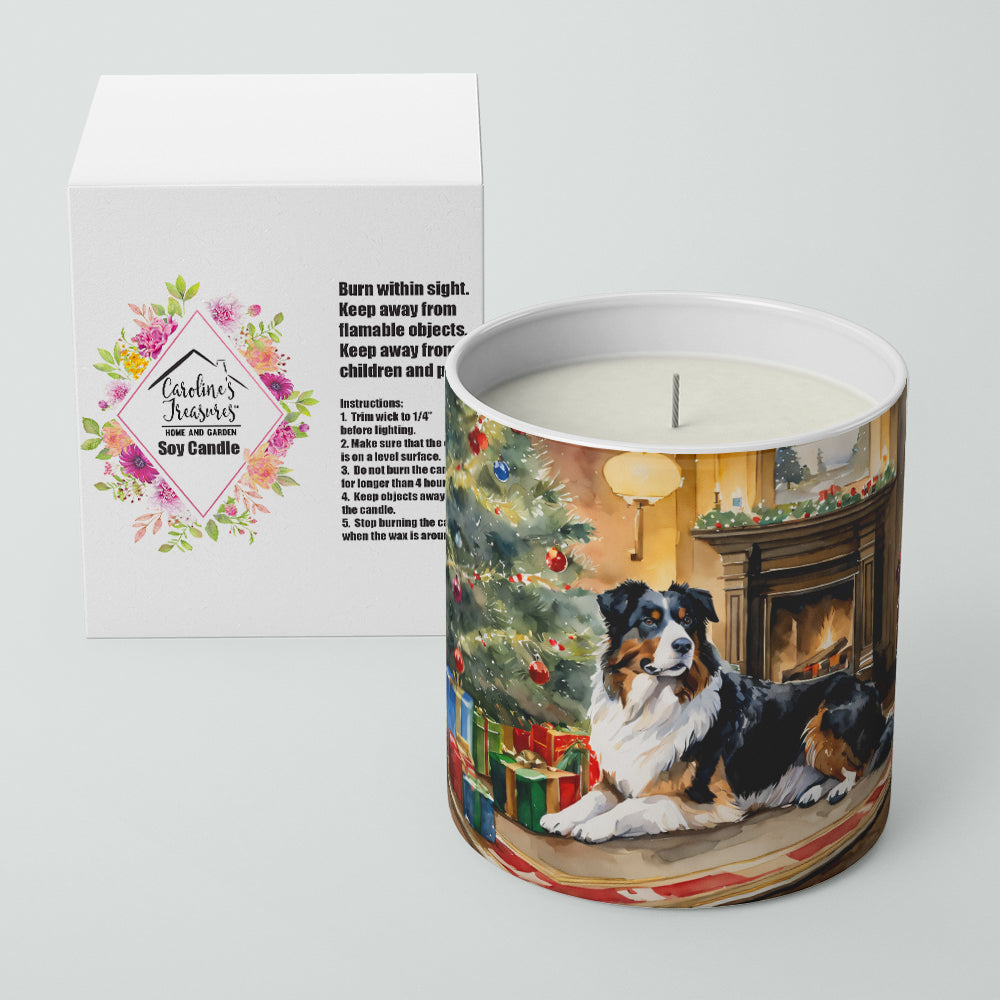 Buy this Australian Shepherd Cozy Christmas Decorative Soy Candle