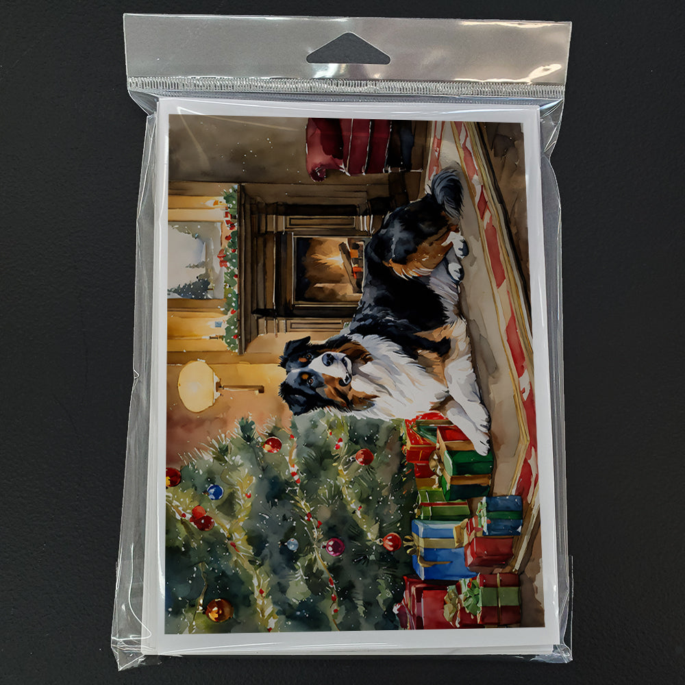 Australian Shepherd Cozy Christmas Greeting Cards Pack of 8